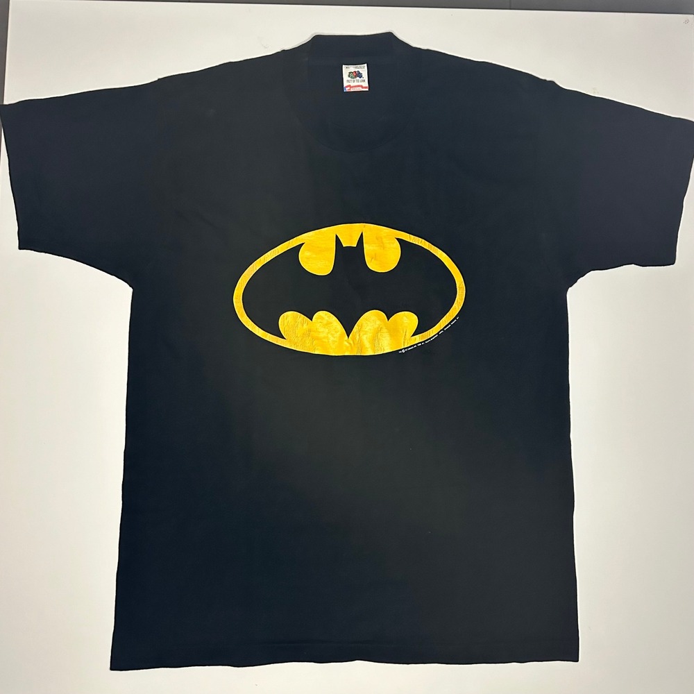 VTG Batman Promo Shirt Mens XL Black 1988 Single Stitch DC Comics Fruit Loom USA